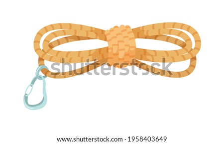Rope with fastener isolated on white background