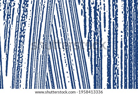 Grunge texture. Distress indigo rough trace. Exquisite background. Noise dirty grunge texture. Immaculate artistic surface. Vector illustration.
