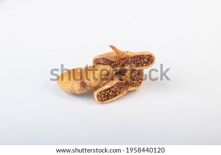 Dry figs on white background isolated