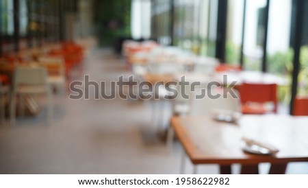 abstract blur background.Interior of a modern restaurant blur background.