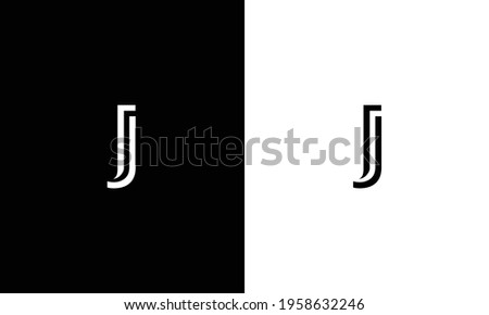 J, JJ letters logo monogram Royalty-Free Stock Photo #1958632246