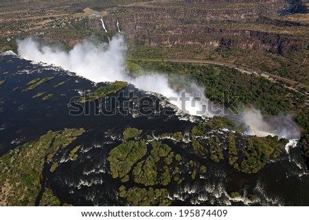 Airs picture of the Victoria Falls, Zambia, Africa