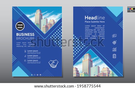 Corporate Business Flyer poster pamphlet brochure cover design layout background, vector template in A4 size - Vector