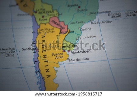 Uruguay on the political world map