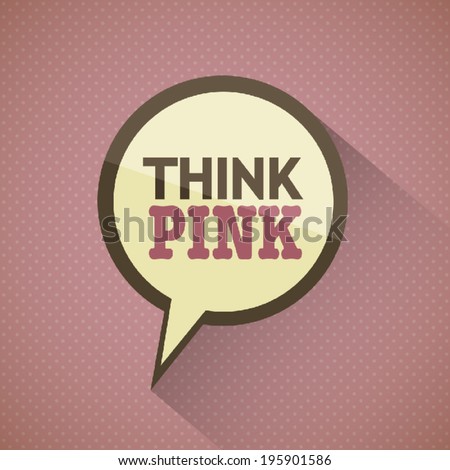 Think pink quote bubble