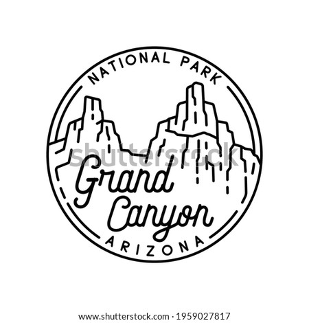 Grand Canyon vector logo. Vector and illustration. Royalty-Free Stock Photo #1959027817