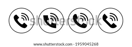 Call icon set. telephone icon vector. phone icon vector. contact us 