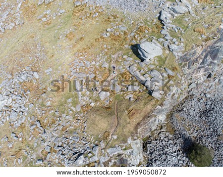 Quarry near the cheesewrings on Bodmin moor cornwall england uk  