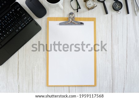 work station concept with white background 