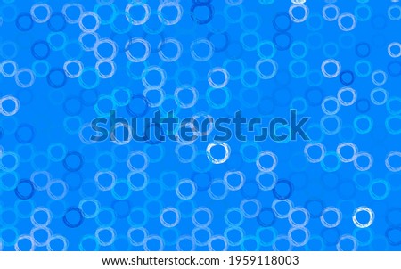 Light BLUE vector template with circles. Modern abstract illustration with colorful water drops. Design for your business advert.
