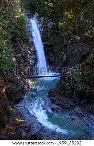  Cascade Falls Mission BC vertical. Cascade Falls located near Mission BC in the Fraser Valley.

                               Royalty-Free Stock Photo #1959135232