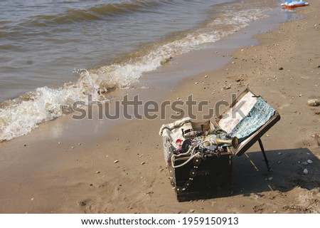 treasure chest on the shore