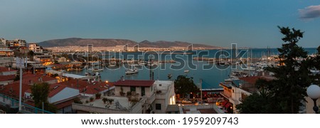 A panorama picture of a small bay in Piraeus (Athens).