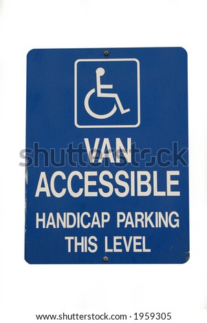 Handicap parking this level sign