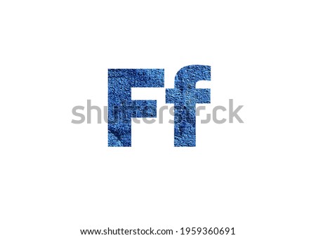 dark blue background with light divorces. Shot through the cut-out silhouette of the letter F