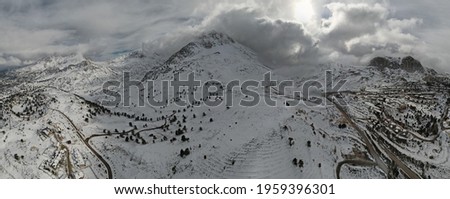 DRONE PHOTOS OF A SNOW MOUNTAIN