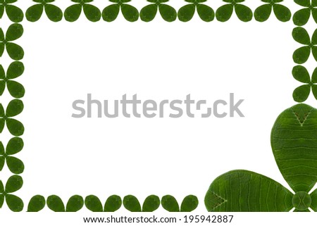 Card or frame.(leaf a concept)