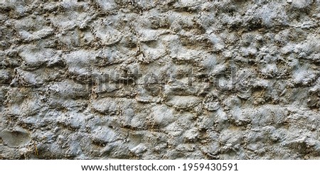 the walls of the house with a rough texture