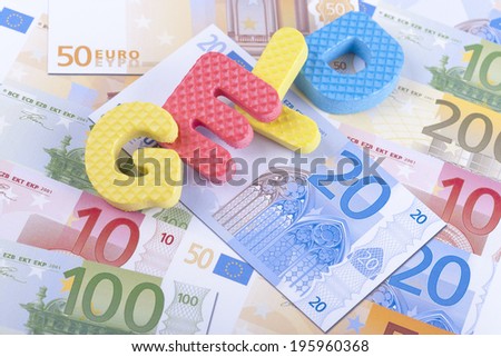 Money (Geld in German language). Economy concept