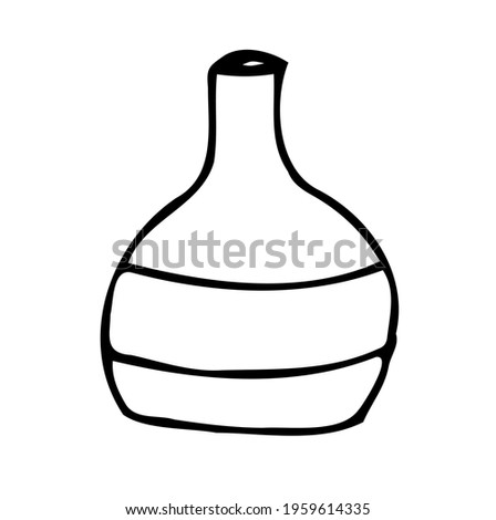 Vector doodle drink decanter of beer, for kitchen, café, bar, restaurant, cups of tea, coffee, decanter for water, lemonade, juice, glasses for wine, champagne, brandy, cocktail, martini