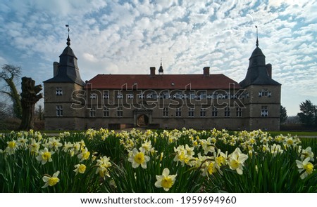 The historic Castle Westerwinkel in Westphalia, North Rhine-Westphalia, Germany