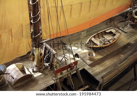 historical ship deck