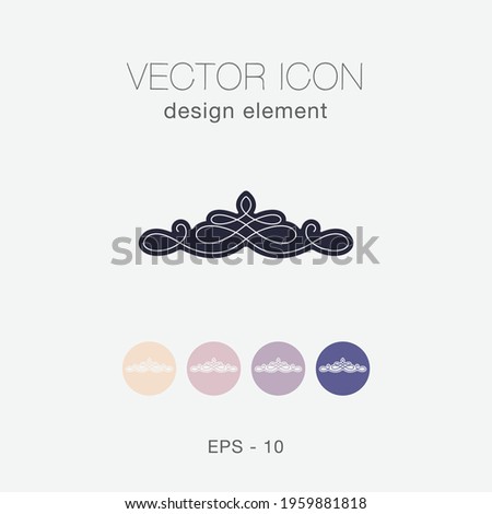 Decorative for design. Floral border. Ornament - icon - vector
