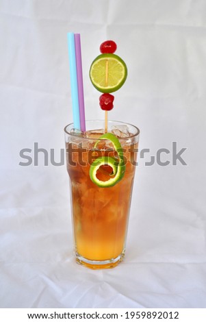 various Fresh Vegetable Juices and alcoholic beverages
