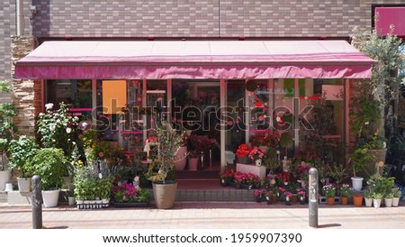 A lovely pink flower shop