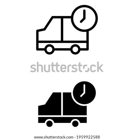 Delivery icon vector set. post illustration sign collection. cargo symbol or logo.