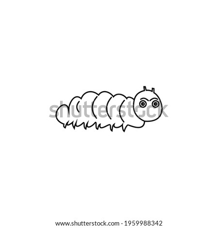 Caterpillar icon illustration isolated vector sign symbol