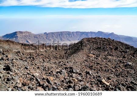 A volcanic landscape near El Teide, Tenerife. Perfect shot for holidays, travel and vacations.   