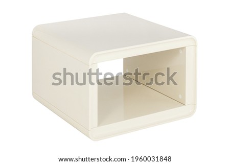 white glass bollard furniture isolated