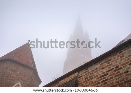 old chapel in the fog