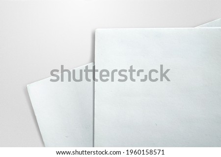 Realistic paper blank A4 photo mockup.      