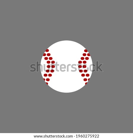vector image of simple baseball ball