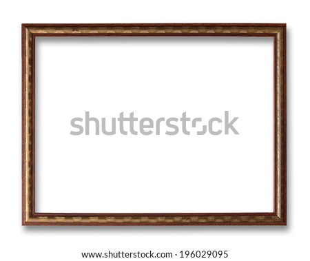 Antique Frame Isolated On White Background