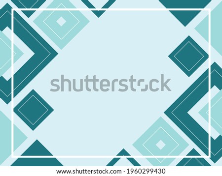 Abstract geometric background pattern, mosaic template, banner design, triangle and square shapes with copy space, place for text, modern blue concept