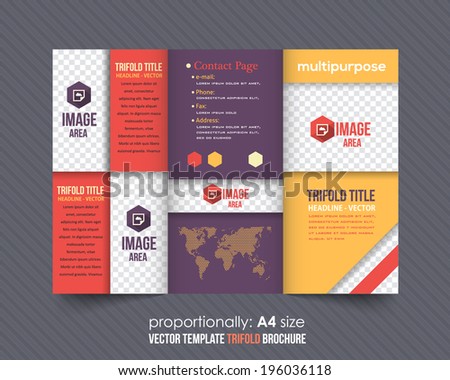 Tri-fold Brochure and Catalog Vector Design Template