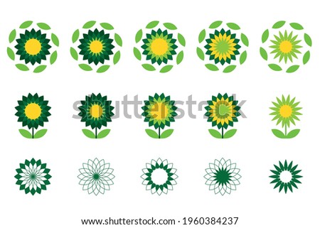 Sunflower logo. Design concept is a company that conducts business with rightness work stable ,ensure and promote society.