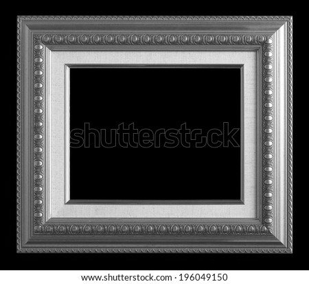 The antique  frame on the black background
