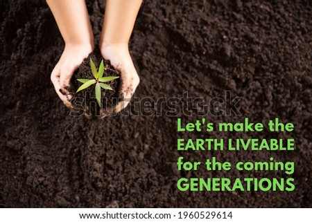 Earth Day Message Poster 22 April Royalty-Free Stock Photo #1960529614