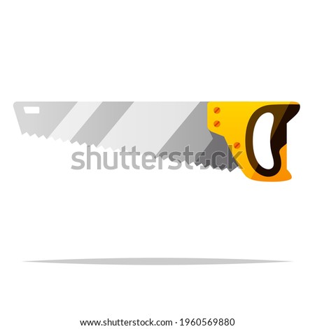 Hand saw vector isolated illustration