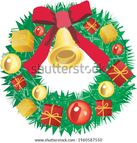 Illustration of the Christmas wreath