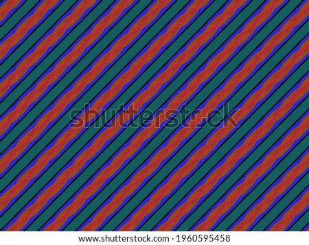 A hand drawing pattern made of red orange black and blue
