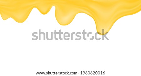 Vector melted cheese or butter isolated on white background.Processed cheese wallpaper. Royalty-Free Stock Photo #1960620016