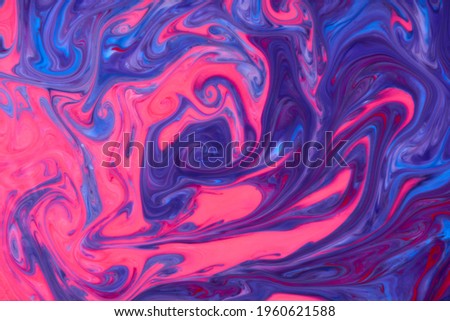 Abstract paint color background. Exoplanet cosmic sea pattern, paint stains. Marbleized effect. Background with abstract swirling paint effect. Liquid acrylic picture with flows and splashes. Mixed Royalty-Free Stock Photo #1960621588
