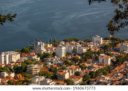 Urca neighborhood. View from the top of Morro da Urca - horizontal picture