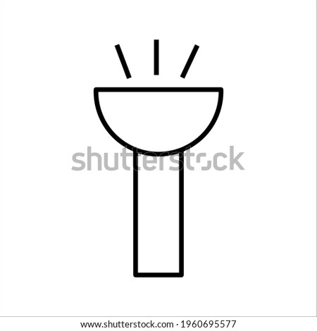 Line flashlight icon illustration isolated vector sign symbol