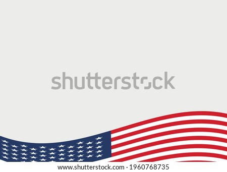 USA flag on a white background.